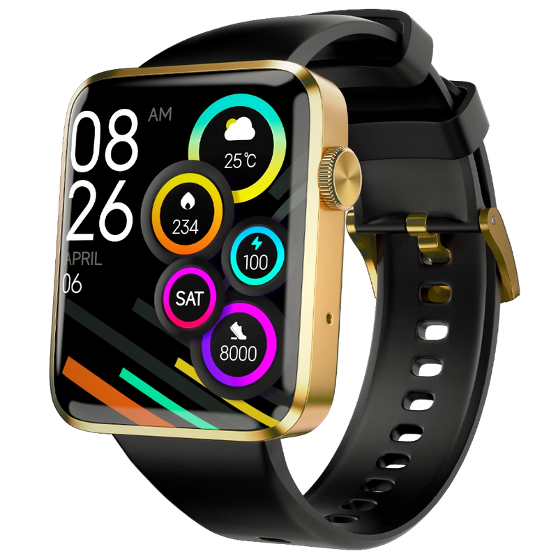 Caliber Pro Black Smart Watch Crown