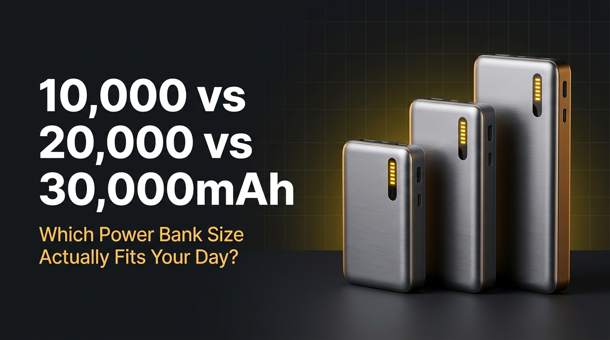 10,000 vs 20,000 vs 30,000mAh: Which Power Bank Size Actually Fits Your Day?