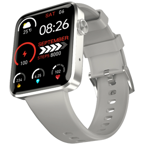 Caliber Pro Silver Smartwatch Crown