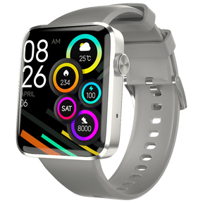 Caliber Pro Silver Smart Watch Crown