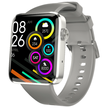 Caliber Pro Silver Smart Watch Crown