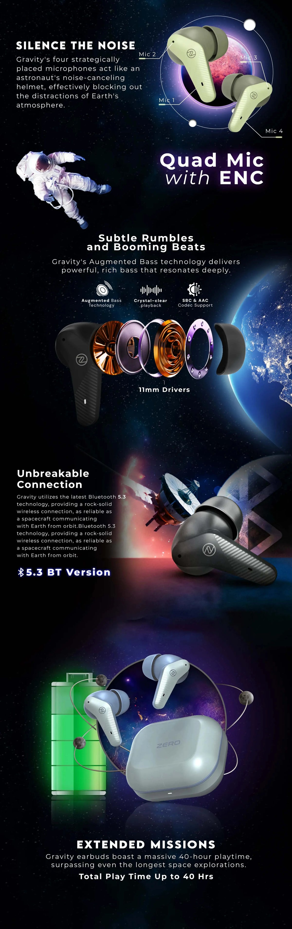 Zero Gravity Earbuds detail image