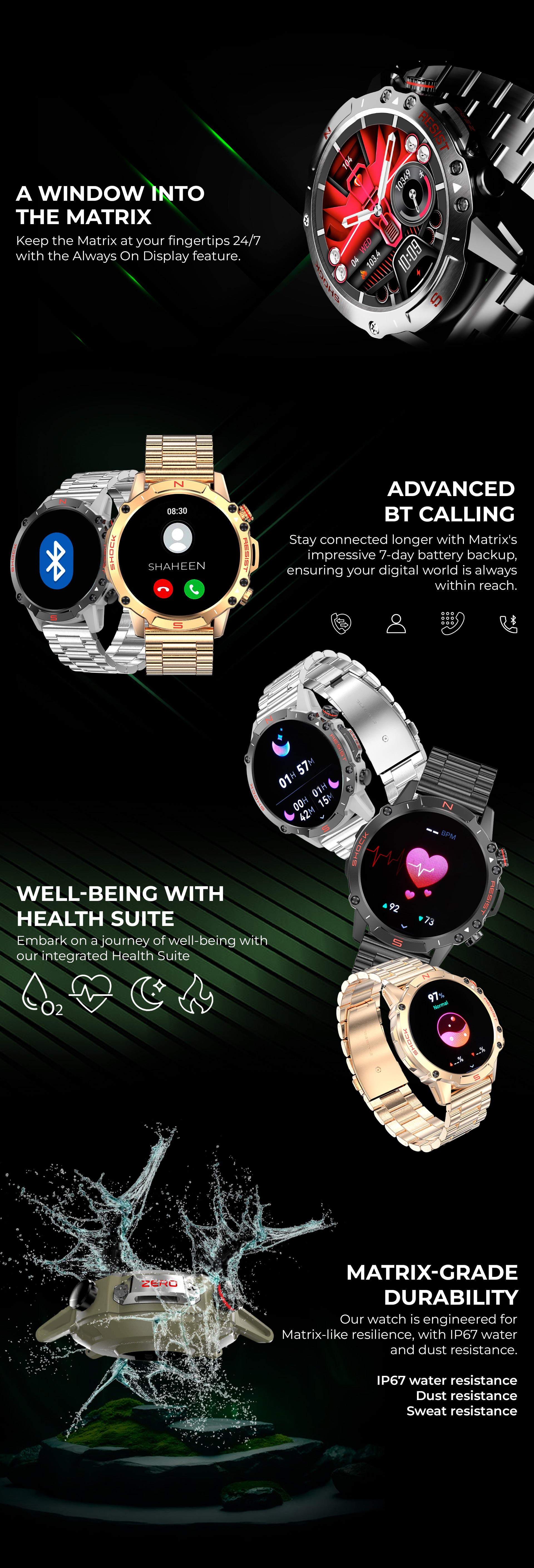 Matrix AMOLED Smart Watch Price in Pakistan | Zero Lifestyle