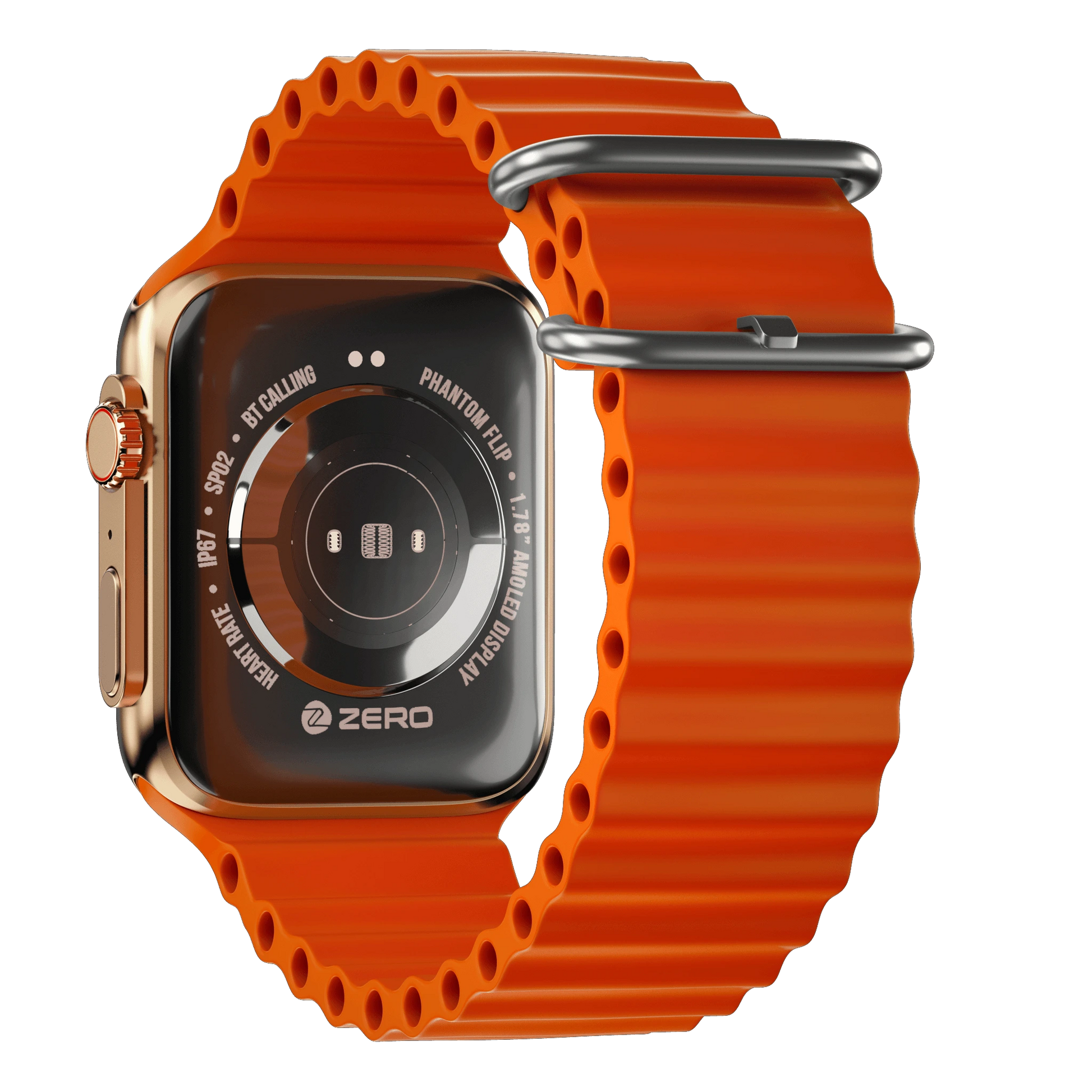 Zero Phantom Gear Smart Watch Orange Strap