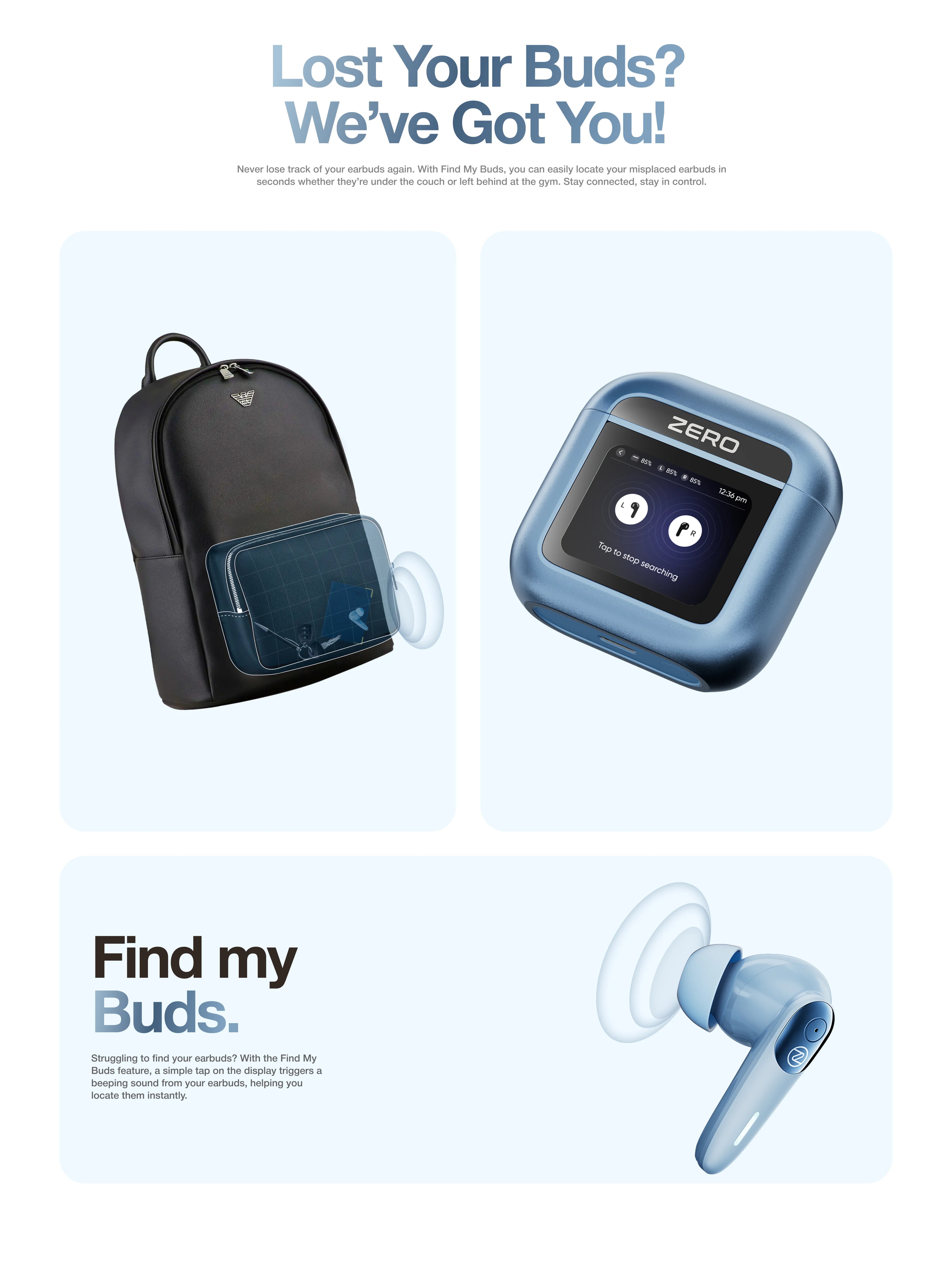 Zero Display Earbuds detail image