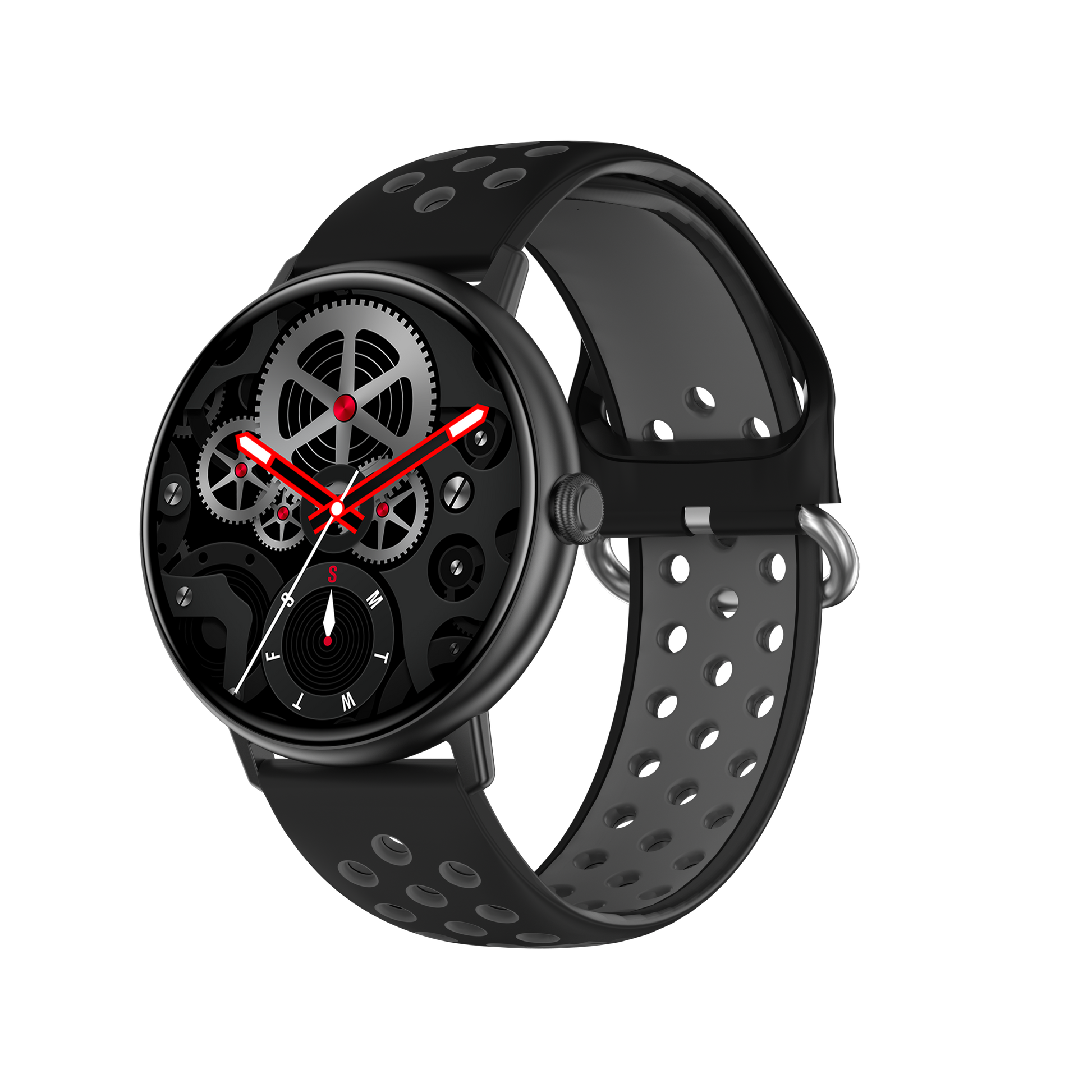 Zero Orbit Black Round Dial Smartwatch Black