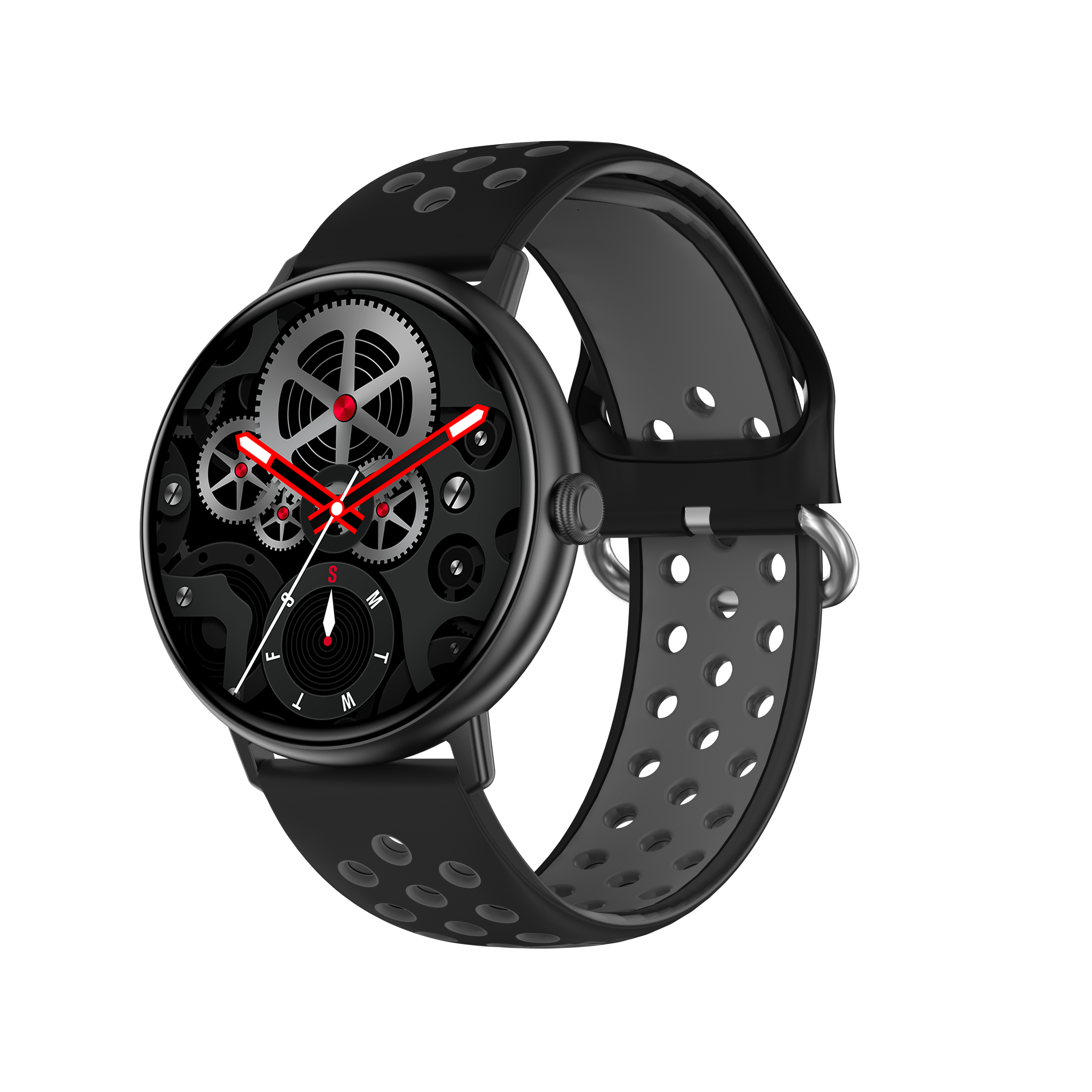 Zero Orbit Black Round Dial Smartwatch Black