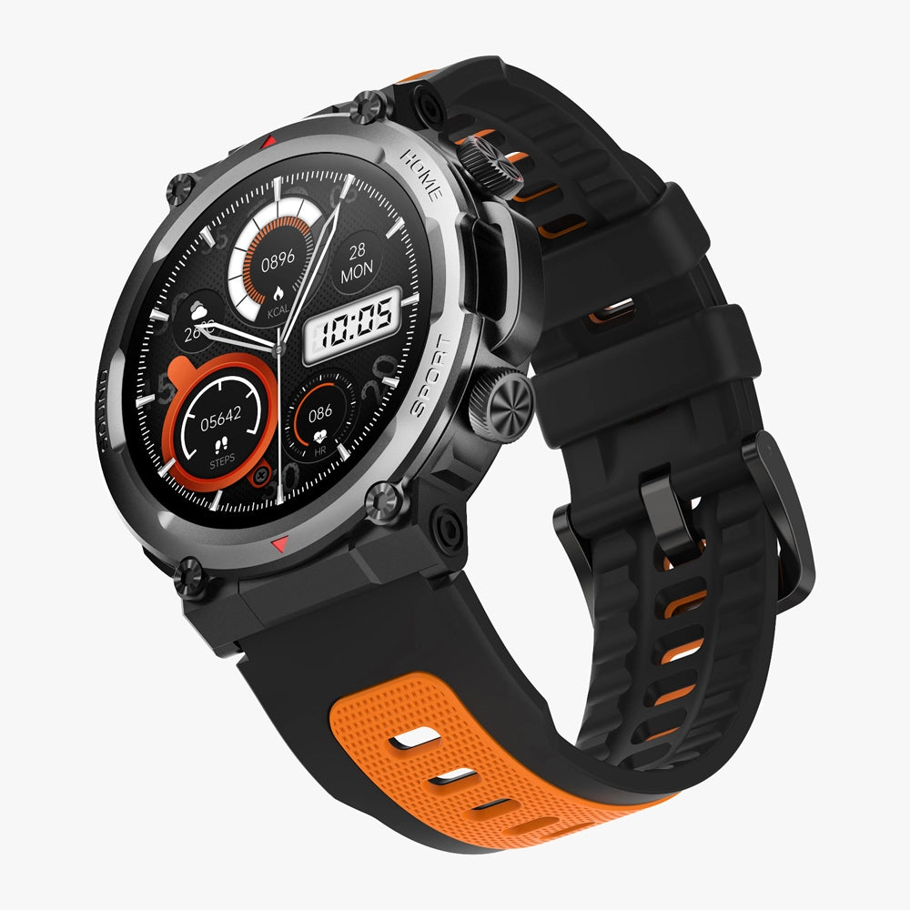 Orange Strap Smart Watch - Zero Defender