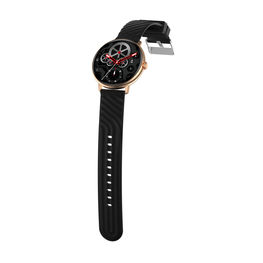 Zero Orbit Gold Round Dial Smart Watch